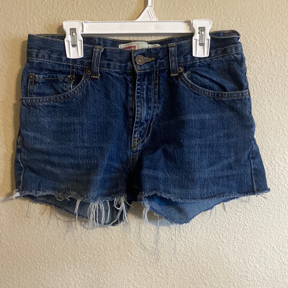Levis 505 straight jean shorts size kids 14 (woman’s size 27)